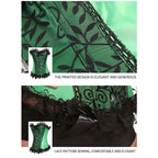 Fishbone waist with bust, court lace border outer garment, shapewear