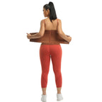 Women's Fitness Waist Trainer Belt Zipper Style Brown Double Layer Compression