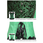 Fishbone waist with bust, court lace border outer garment, shapewear