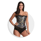 Tight waistband, lace border, hot stamping jacquard shapewear