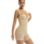 Large size detachable shoulder strap high waist and hip lifting integrated shapewear