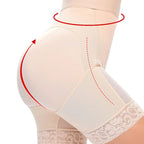 Plus size women's round belly hip cushion seamless non rolling lifting hip shaping pants