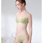 Sexy Lingerie French Style Ultra-Thin Large Bust Minimizing Plus Size Set Anti-Sagging Lift Lace Push-Up Bra