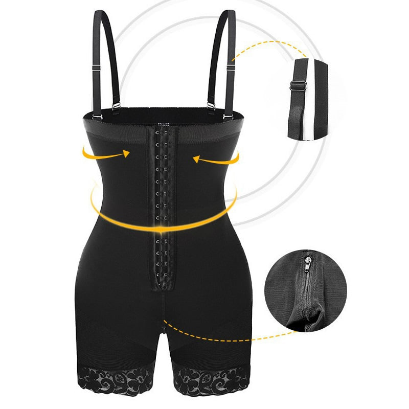 Plus Size Detachable Strap Shapewear High Waist Hip Lift Pants Tight Tummy Control Bodysuit