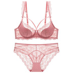 Sexy Lingerie Thin Cotton Large Bust Minimizer Side Breast Collection Anti-Sagging Plus Size Lace Set for Teen Girls