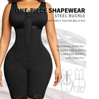European and American plus button off shoulder tight corset, abdominal lifting hip jumpsuit