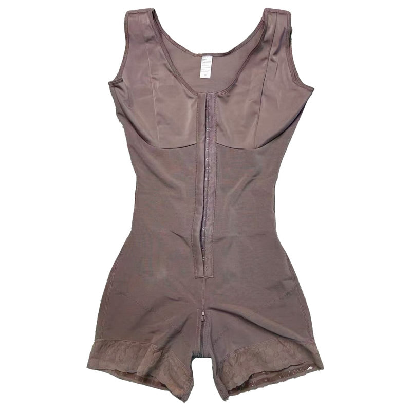 Increase the size of the full body hip lifting button shapewear, crotch zipper jumpsuit