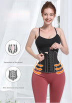 European and American latex purple [double-layer] waist belt tightens abdominal belt shaping