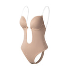 Strapless Bra Shapewear Transparent Detachable Straps Bodysuit Evening Dress Tight Corset Push-Up Shaping