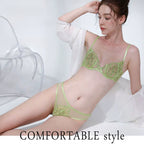 Sexy Lingerie French Style Ultra-Thin Large Bust Minimizing Plus Size Set Anti-Sagging Lift Lace Push-Up Bra