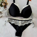 French Sexy Gap Stitching Lace Bra Small Chest Large Gather-up Upper Bra