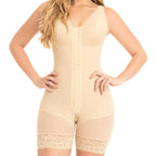 Increase the size of the full body hip lifting button shapewear, crotch zipper jumpsuit