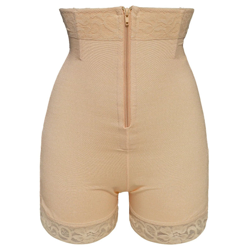 Zipper high waisted hip and abdominal lifting pants, body shaping pants