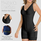 Increase the size of the full body hip lifting button shapewear, crotch zipper jumpsuit