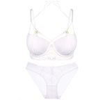 European and American Small Chest Push-Up Set Sexy Strap Design Lace Anti-Sagging Side Breast Collection