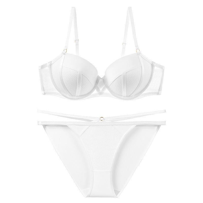 Small Chest Push-Up Bra Set, Enhancing Bust, Sexy Lace, Side Breast Collection, Anti-Sagging, Lift-Up