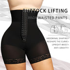 Europe and America increase high waisted and abdominal three row buckle tightening hip lifting pants