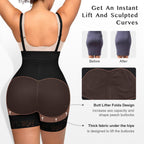 High Waist Detachable Strap Shapewear Bodysuit for Tummy Control and Butt Lifting Plus Size