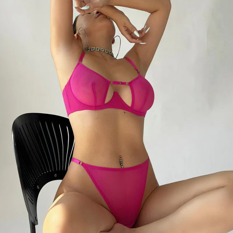 European and American Sexy Lingerie Large Bust Minimizer Anti-Sagging Ultra-Thin See-Through French Style Plus Size