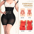 High Waist Detachable Strap Shapewear Bodysuit for Tummy Control and Butt Lifting Plus Size
