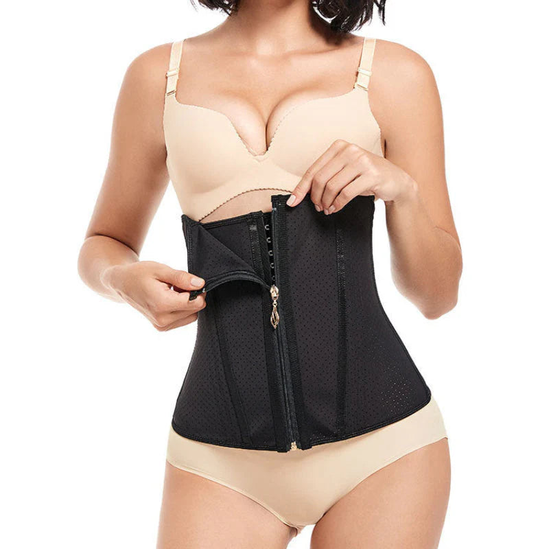 Summer European and American oversized thin latex waistband waist shaping top