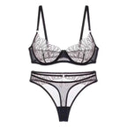 Sexy Lingerie French Style Ultra-Thin Embroidered Lace Lingerie for Large Busts, Minimizing and Anti-Sagging