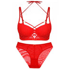European and American Small Chest Push-Up Set Sexy Strap Design Lace Anti-Sagging Side Breast Collection