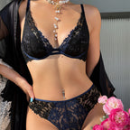 New French Style Sexy Ultra-Thin See-Through Lace Lingerie Anti-Sagging Large Bust Minimizer Bra