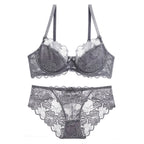 European and American Sexy Lace Summer Ultra-Thin Transparent Plus Size Large Bust Minimizing Anti-Sagging Bra